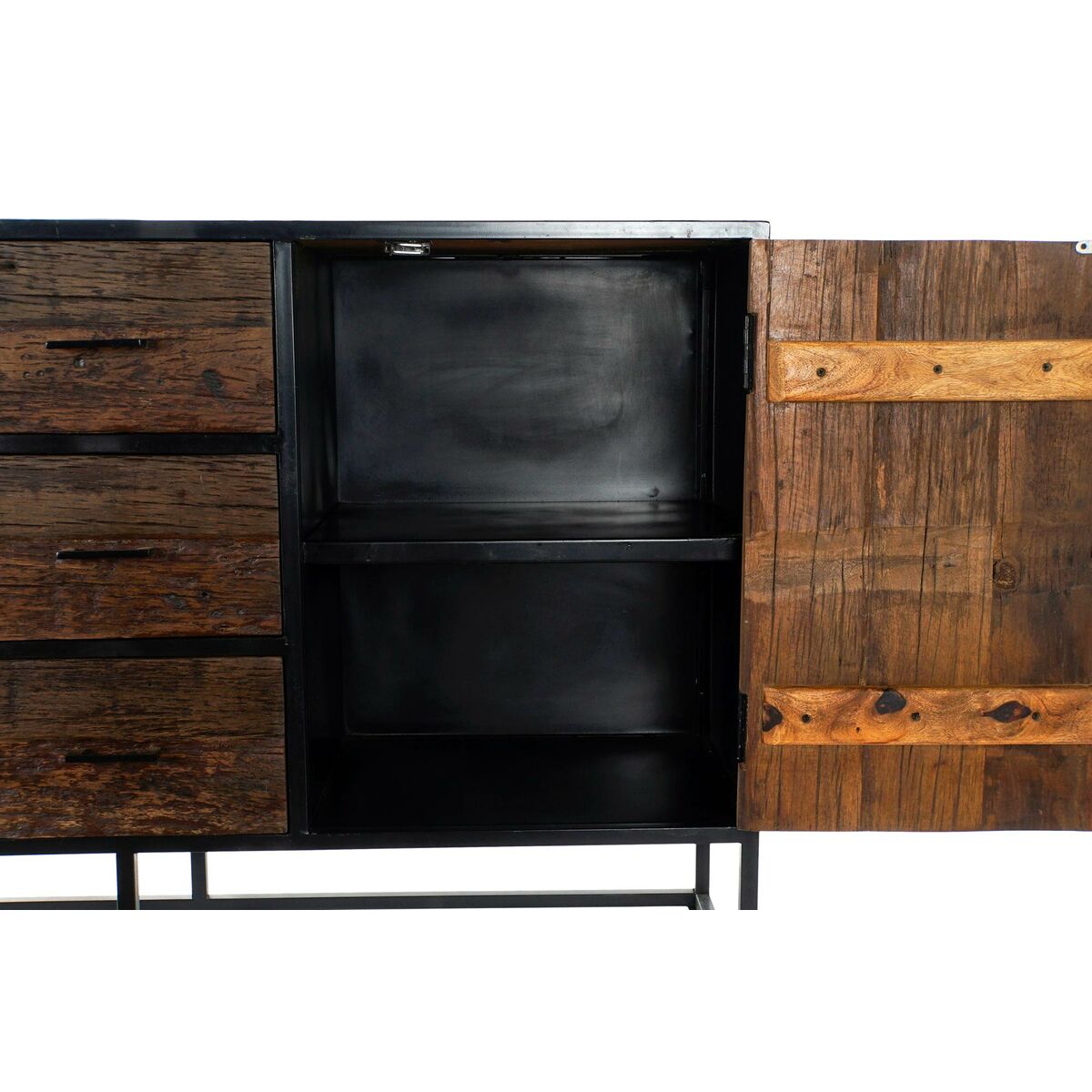 Gerät DKD Home Decor Holz Metall Holz Mango (140 x 43 x 91 cm)-7