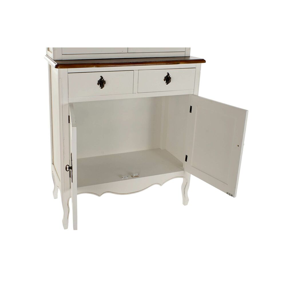 Display stand DKD Home Decor 86 x 40 x 198 cm Glass White Plastic Multicolored Dark Brown-4