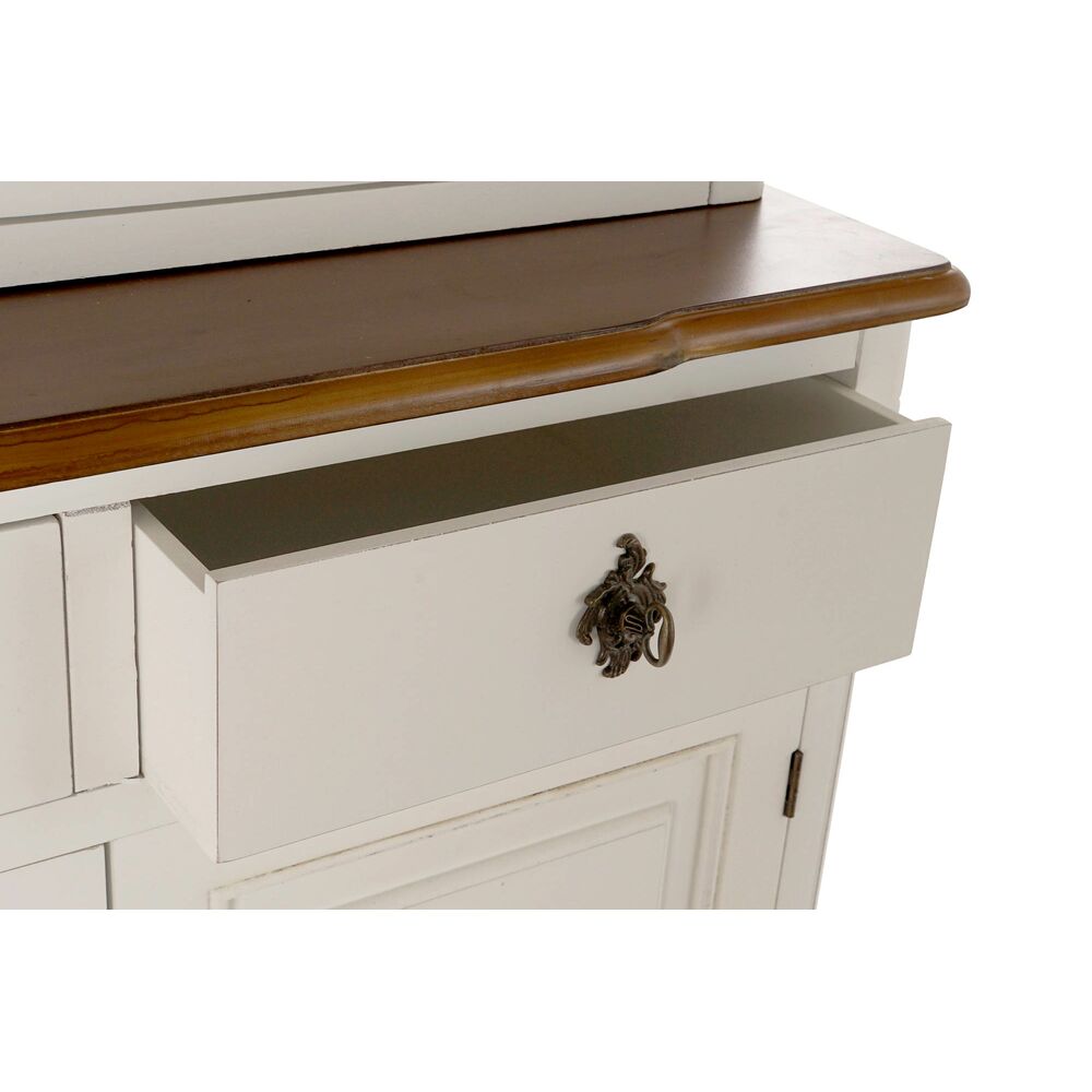 Display stand DKD Home Decor 86 x 40 x 198 cm Glass White Plastic Multicolored Dark Brown-5