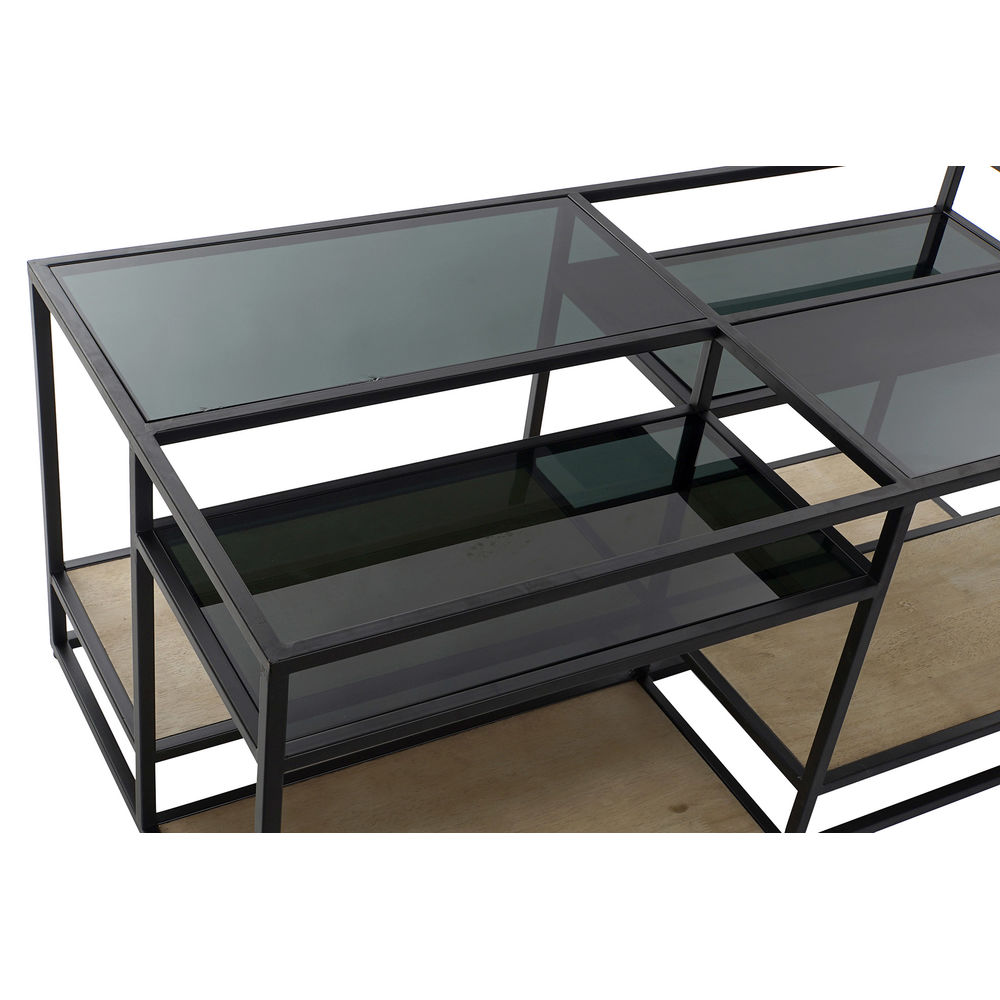 Кофейный столик DKD Home Decor 8424001787234 Чёрный Разноцветный Натуральный Деревянный Металл Зеркало 120 x 60 x 50 cm-3