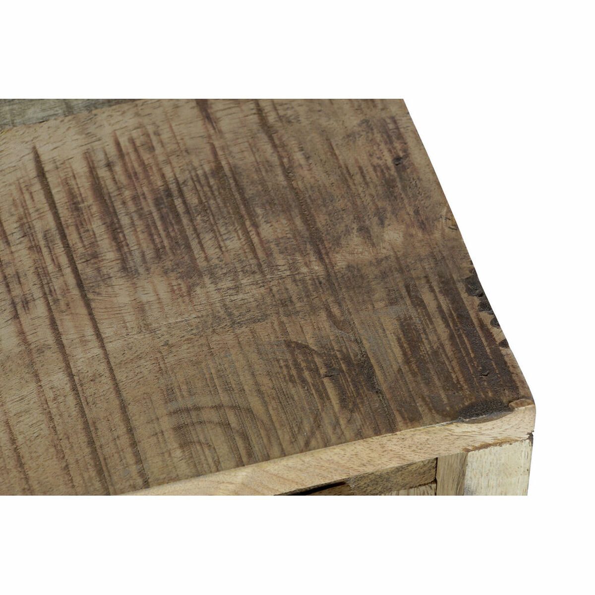 Tumba DKD Home Decor 130 x 40 x 89 cm Metallo nero naturale Mango legno-3