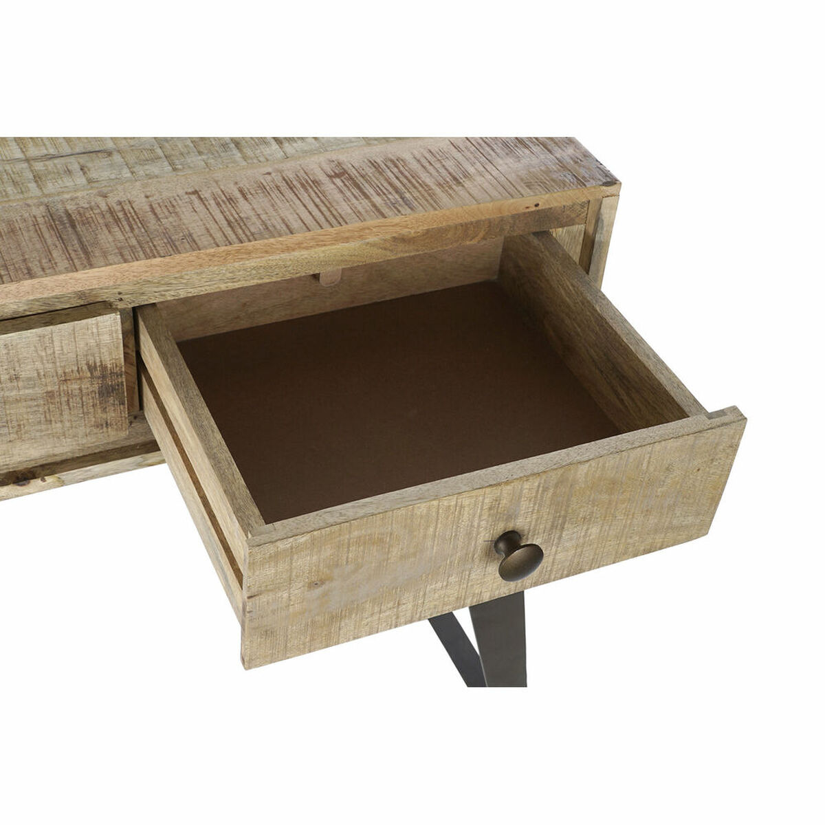 Tumba DKD Home Decor 130 x 40 x 89 cm Metallo nero naturale Mango legno-4
