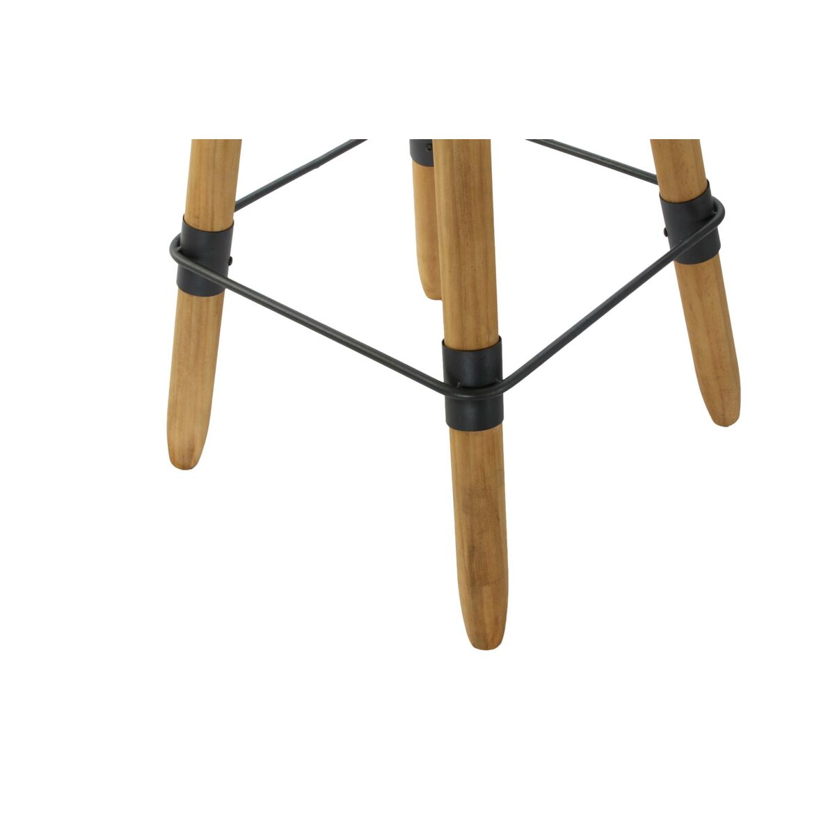 Вспомогательный стол DKD Home Decor 8424001831456 60 x 60 x 105 cm Натуральный Чёрный Металл Деревянный-3