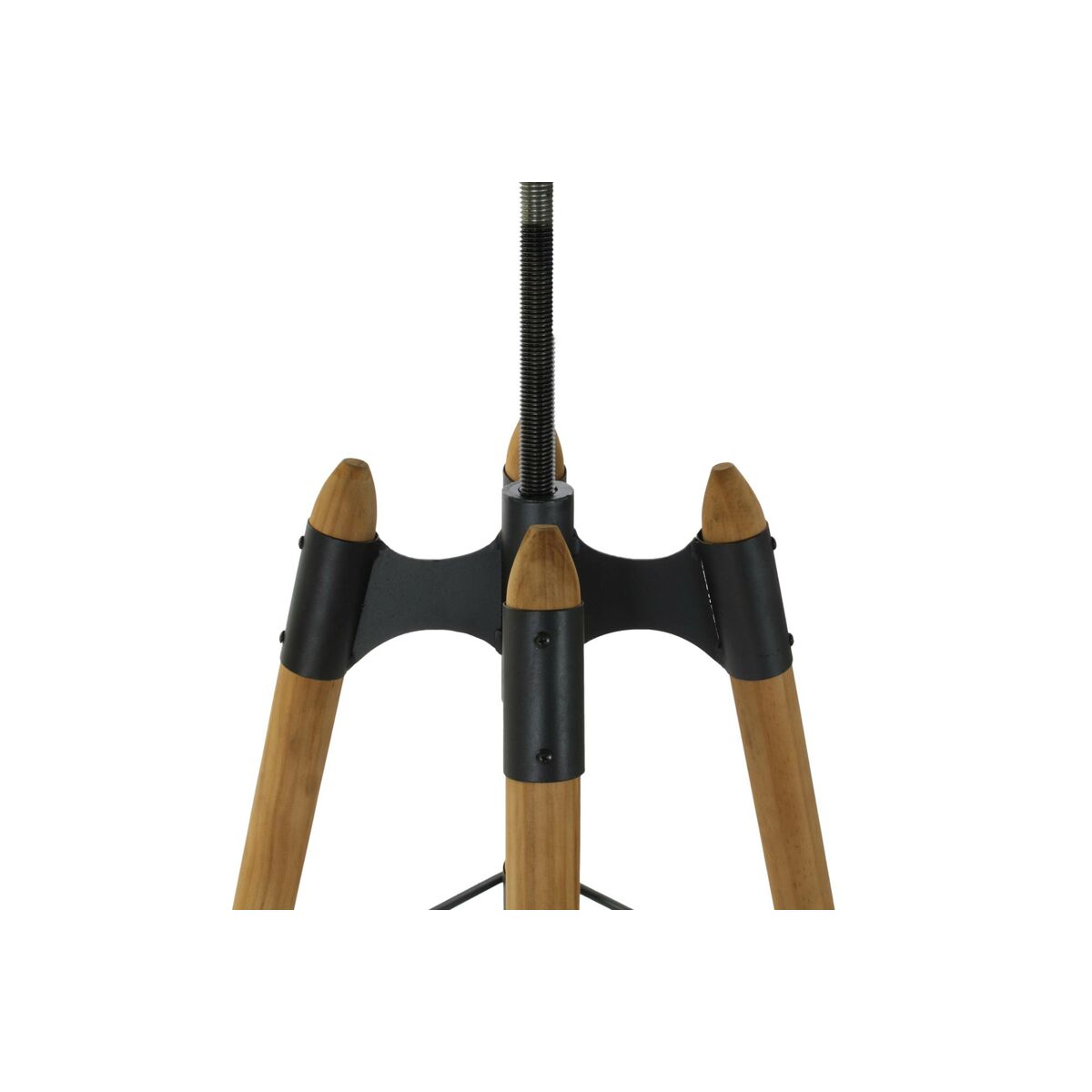 Вспомогательный стол DKD Home Decor 8424001831456 60 x 60 x 105 cm Натуральный Чёрный Металл Деревянный-4