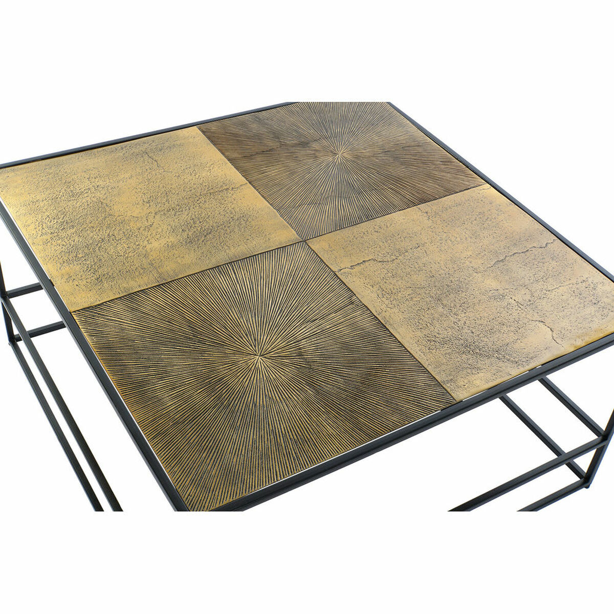 コーヒーテーブルDKDの家の装飾アルミニウムプラスチック80 x 80 x 41 cm-2