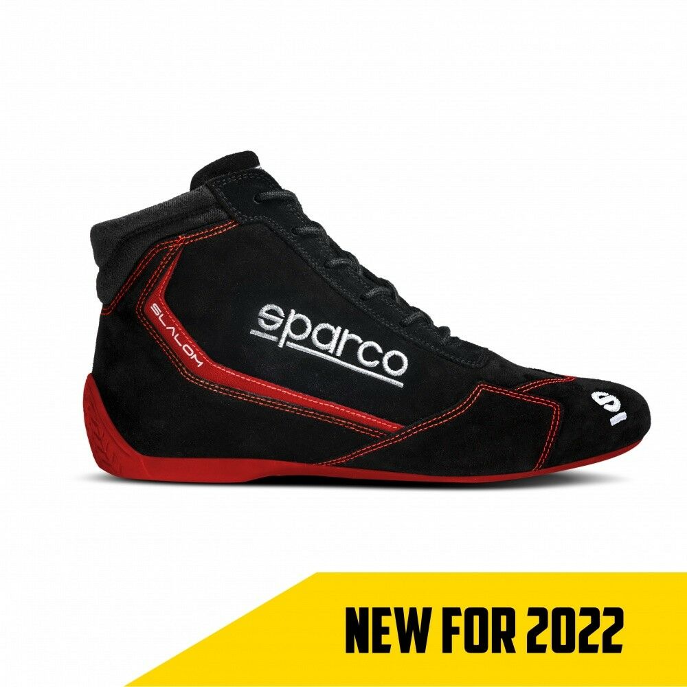 Sparco SLALOM Siyah/Kırmızı Yarış Ayak Bileği Botları (Boyut 40)