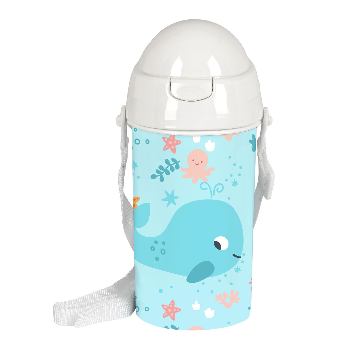 Бутылка с водой Safta Ballenita Белый Светло Синий PVC (500 ml)-2