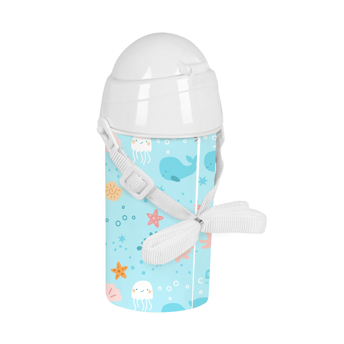 Бутылка с водой Safta Ballenita Белый Светло Синий PVC (500 ml)-3