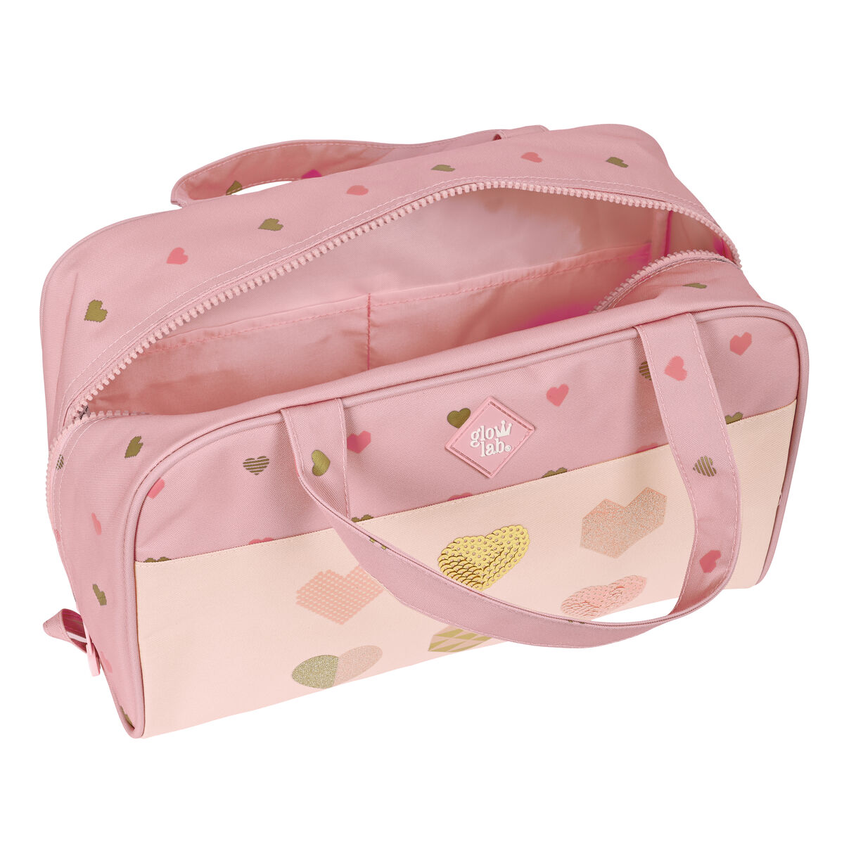 Школьный несессер Glow Lab Hearts Розовый (31 x 14 x 19 cm)-5