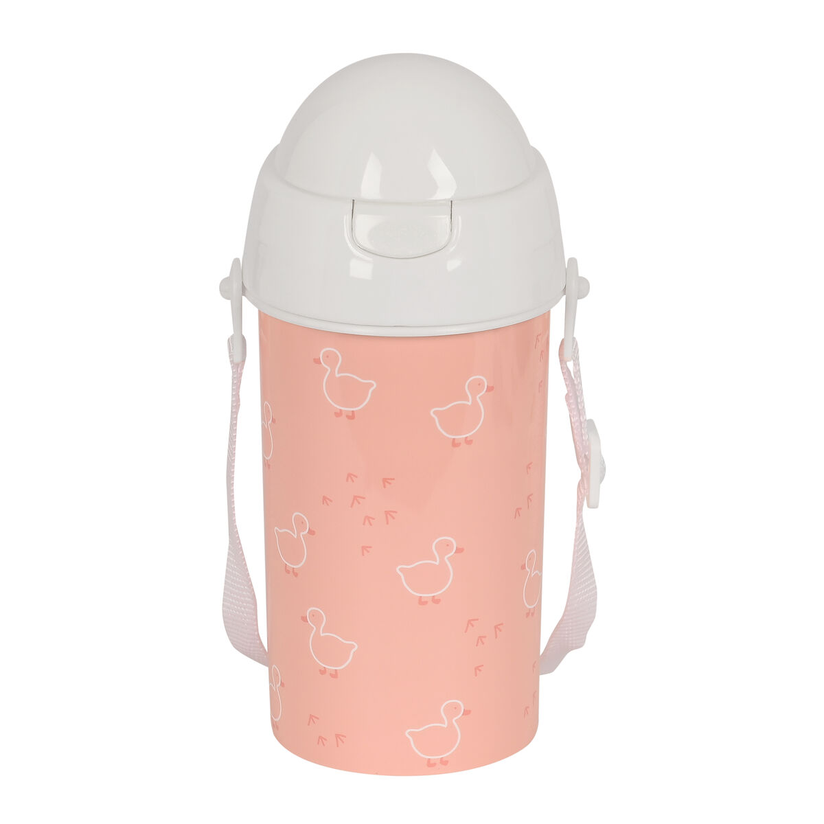 Фляга с крышкой и соломинкой Safta Patito Розовый PVC 500 ml-2
