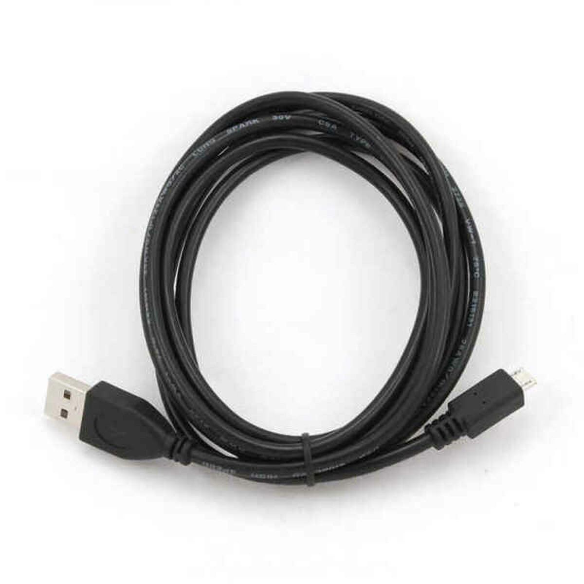 USB kablosu 2. 0 A - Mikro USB B GEMBIRD (3 m) Siyah-3