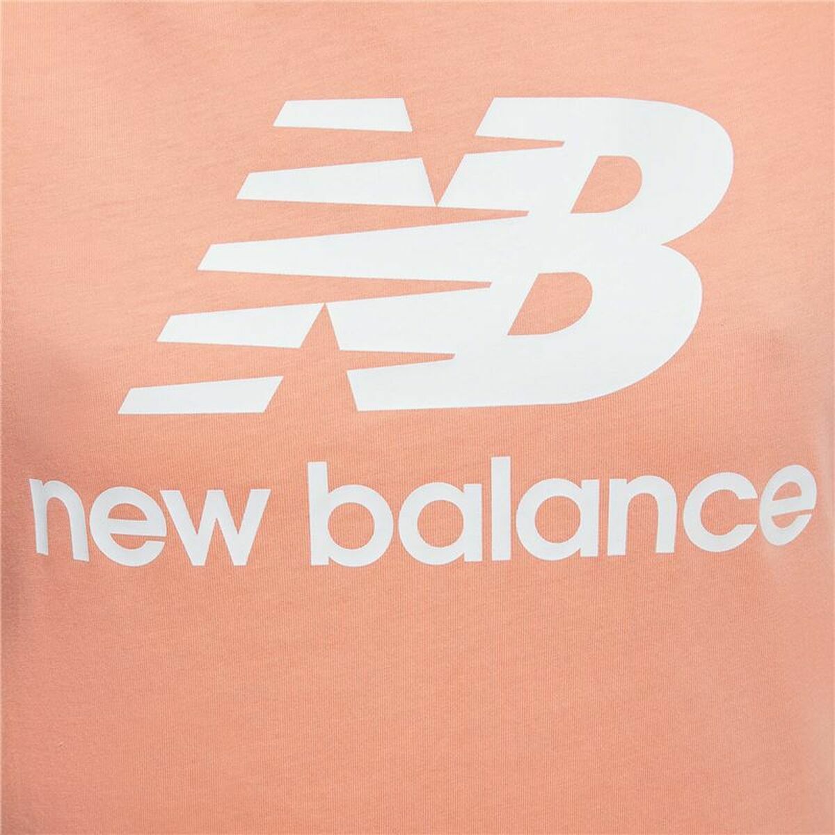 Футболка с коротким рукавом женская New Balance Essentials Stacked Розовый-2