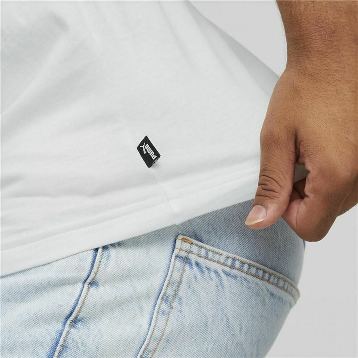 短袖球衣男子Puma Essentials Elevated White-4