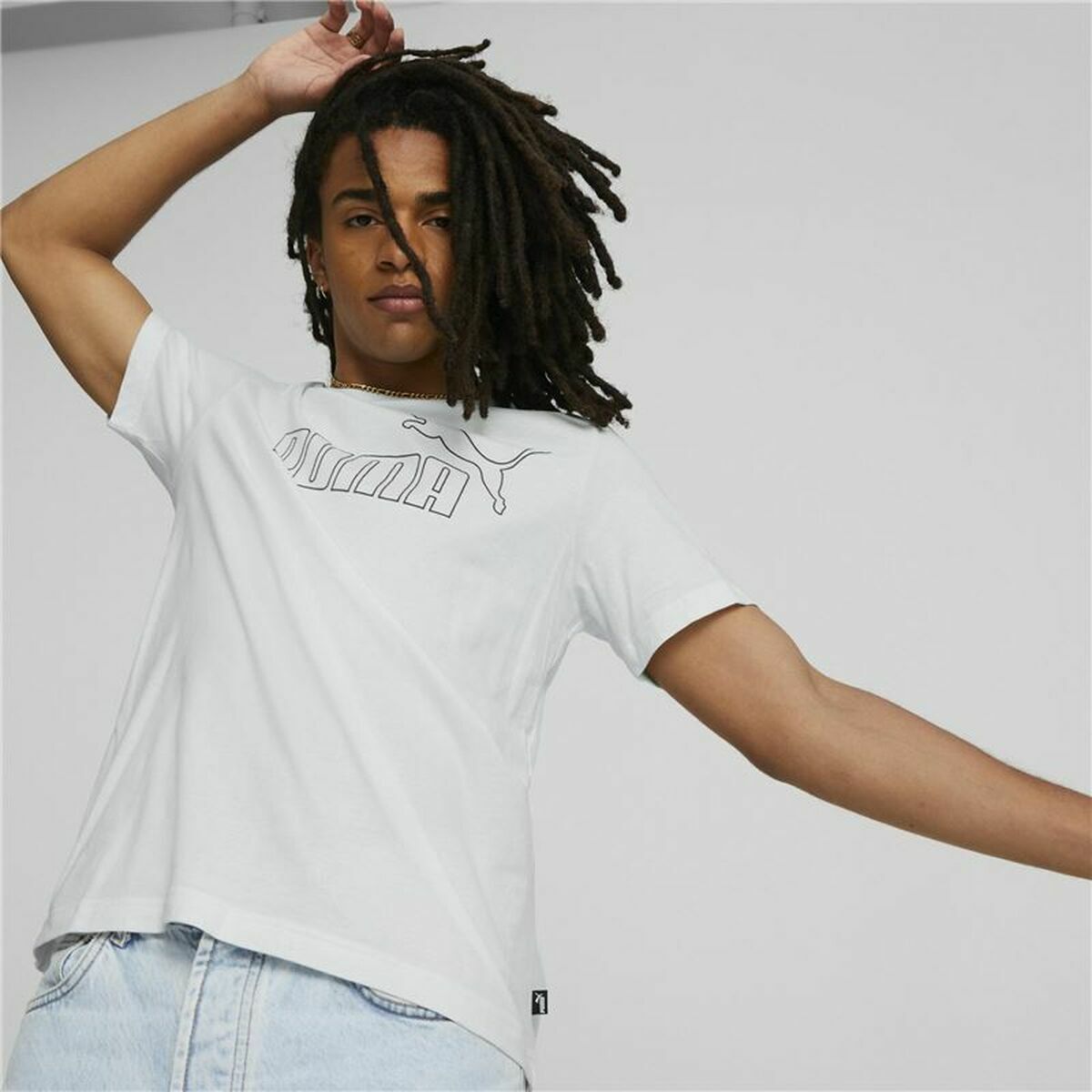 短袖球衣男子Puma Essentials Elevated White-5