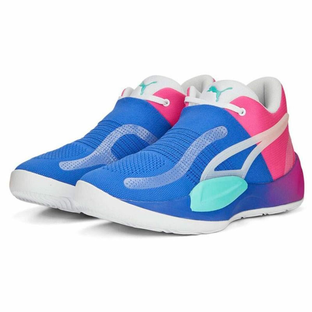 Баскетбольные кроссовки для взрослых Puma Rise Розовый Синий-5