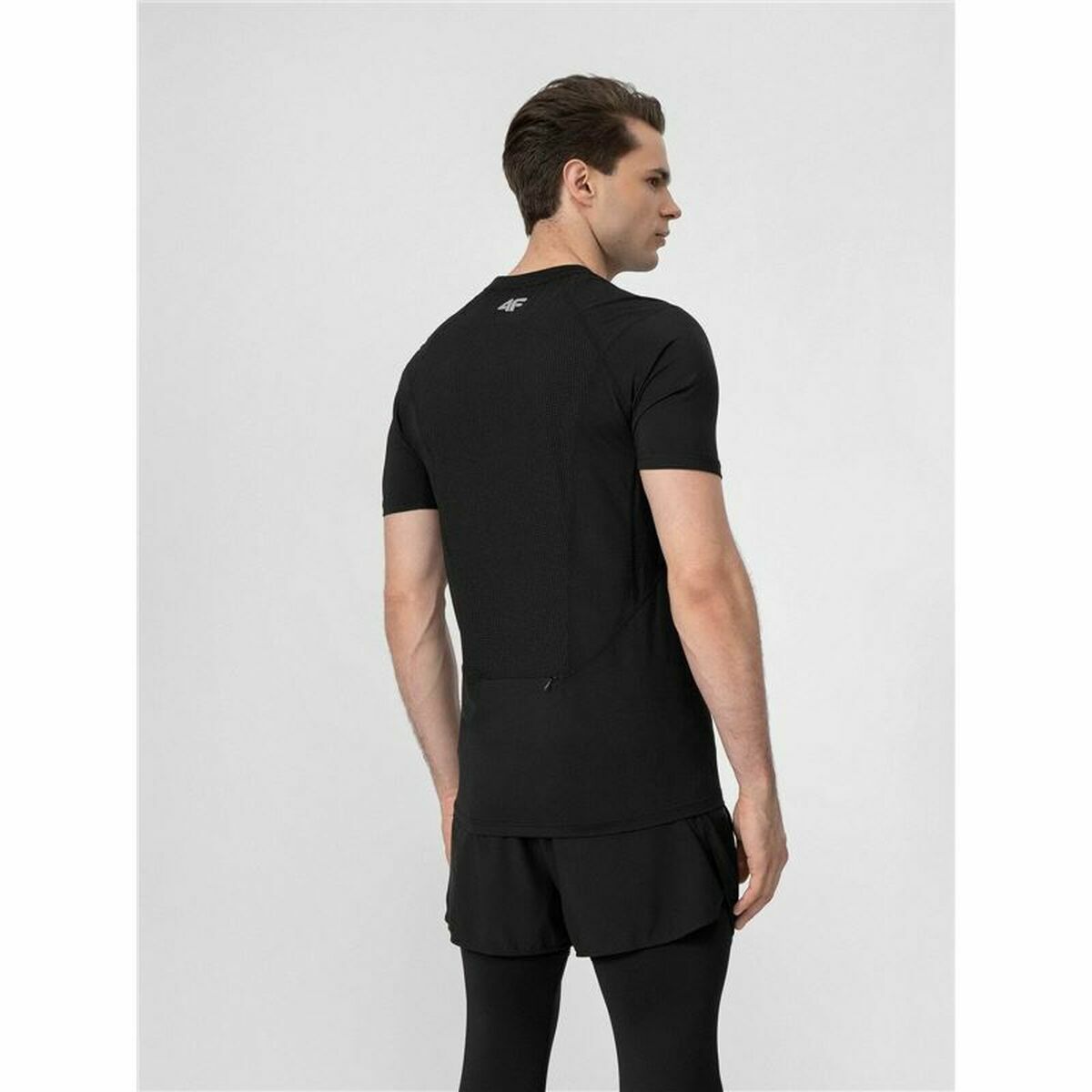 Men's Short Sleeve T-Shirt 4F Run Black-3