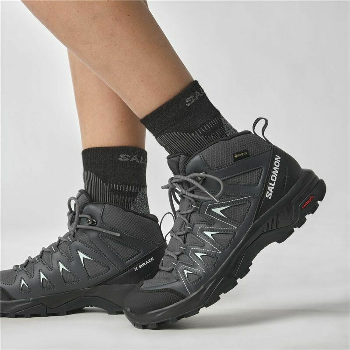 Сапоги для гор Salomon X Braze Mid Gore-Tex Женщина Чёрный-7