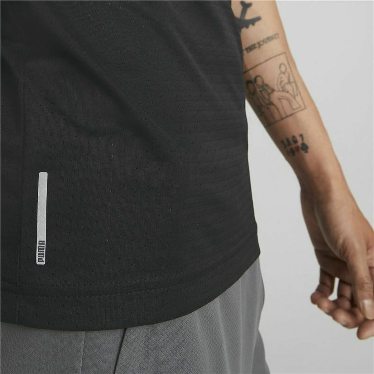 Erkek Puma Tren Fav Blaster Kısa Kollu T-Shirt Siyah-3