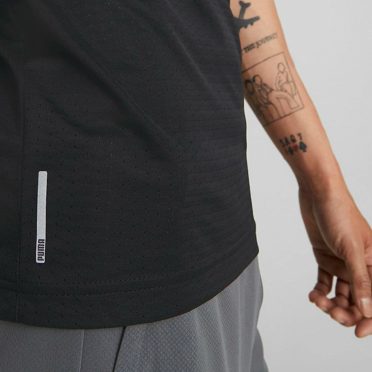 Erkek Puma Tren Fav Blaster Kısa Kollu T-Shirt Siyah-7