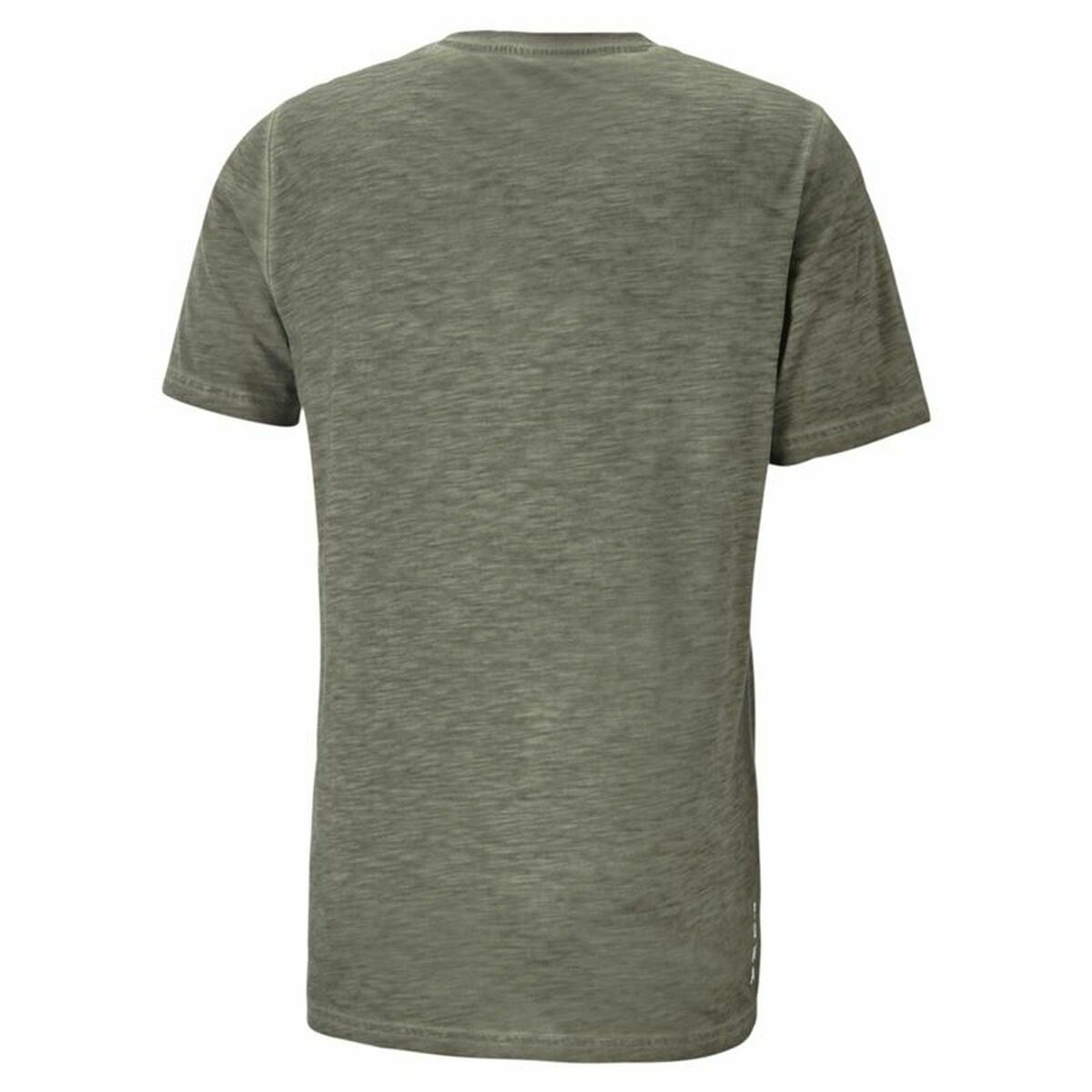 Men's Puma Studio Foundation Short Sleeve T-Shirt Green Olive Oil-2