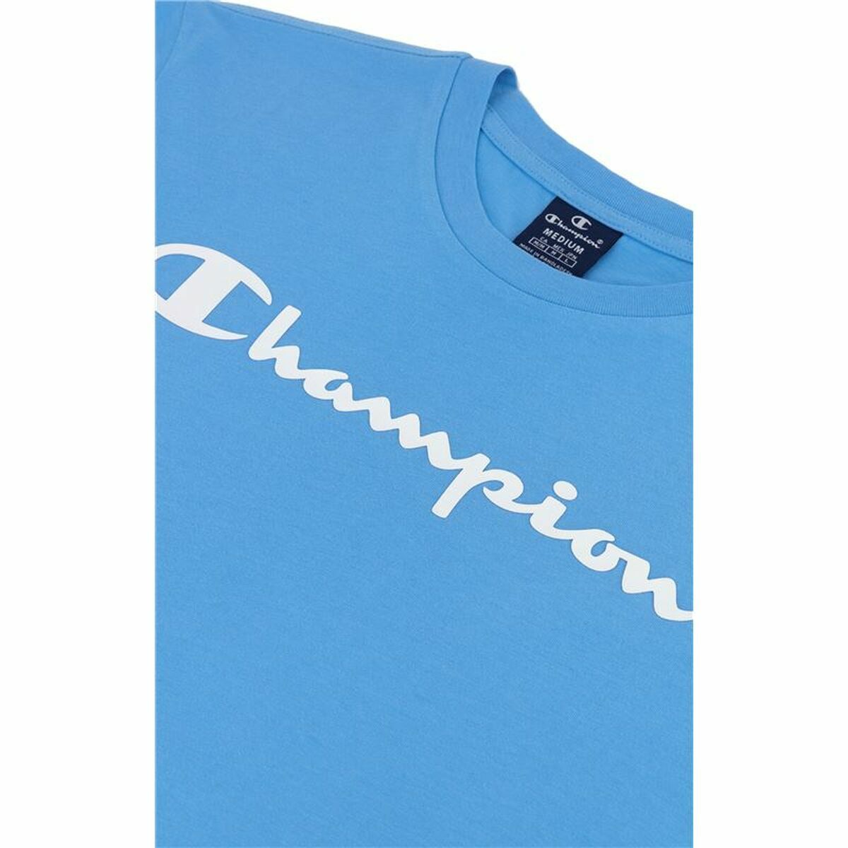 Men's Champion Crewneck Short Sleeve T-Shirt Blue-5