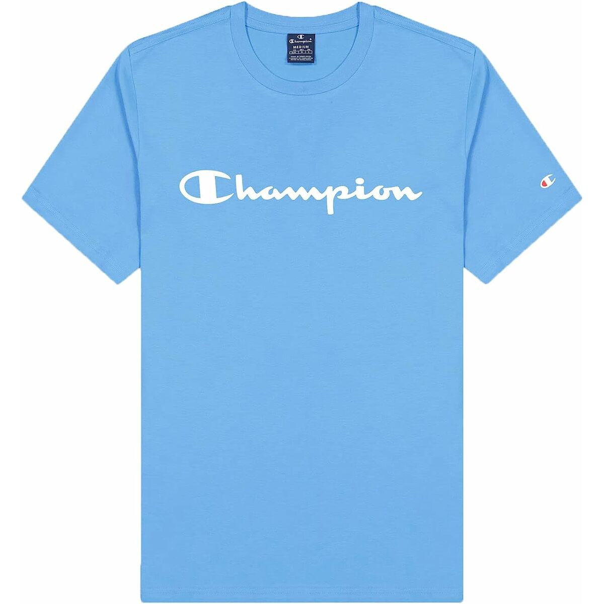 Men's Champion Crewneck Short Sleeve T-Shirt Blue-7