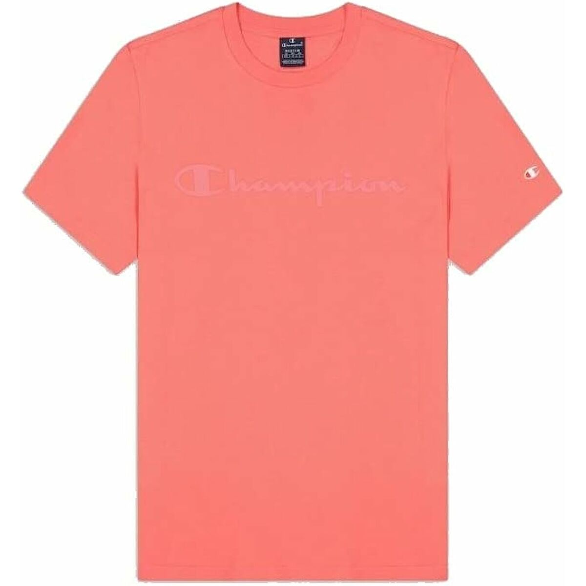 Men's Champion Crewneck Short Sleeve T-Shirt Pink-2