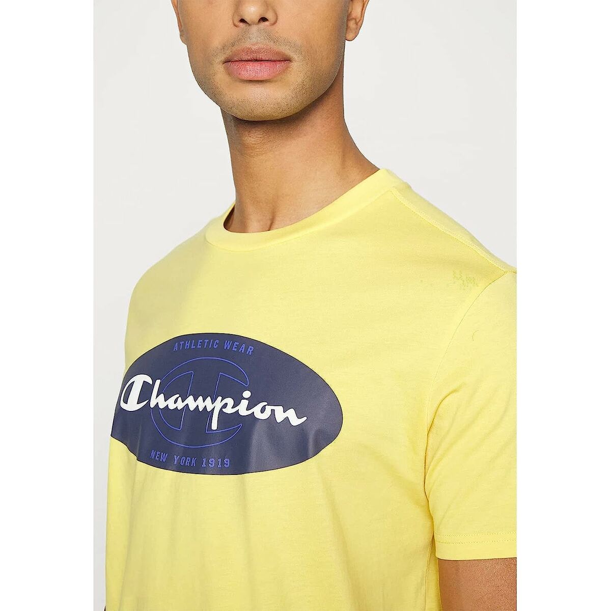 短袖球衣男子Champion Crewneck黄色-2