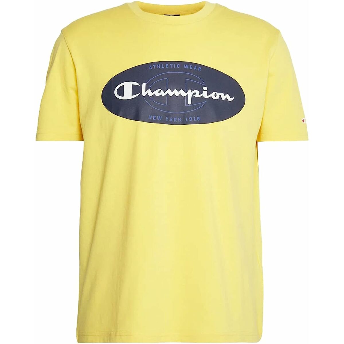 短袖球衣男子Champion Crewneck黄色-4