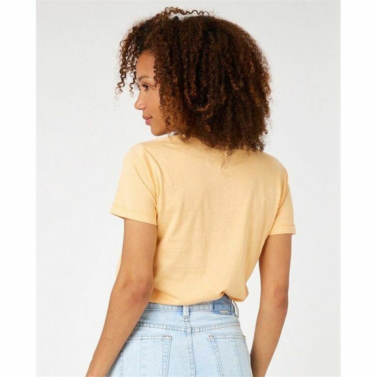 Rip Curl Re-intrare echipajului scurt maneca T-Shirt bej-4