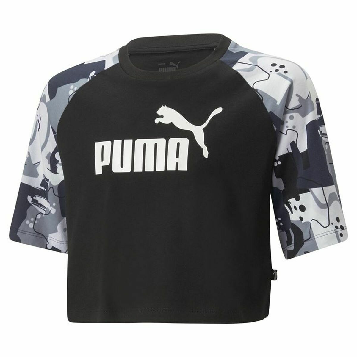 Camiseta de manga corta para niños Puma Ess + Street Art Negro