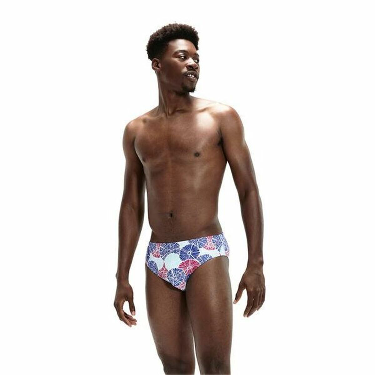 Costume da bagno maschile Speedo Allover Brief Blu-2