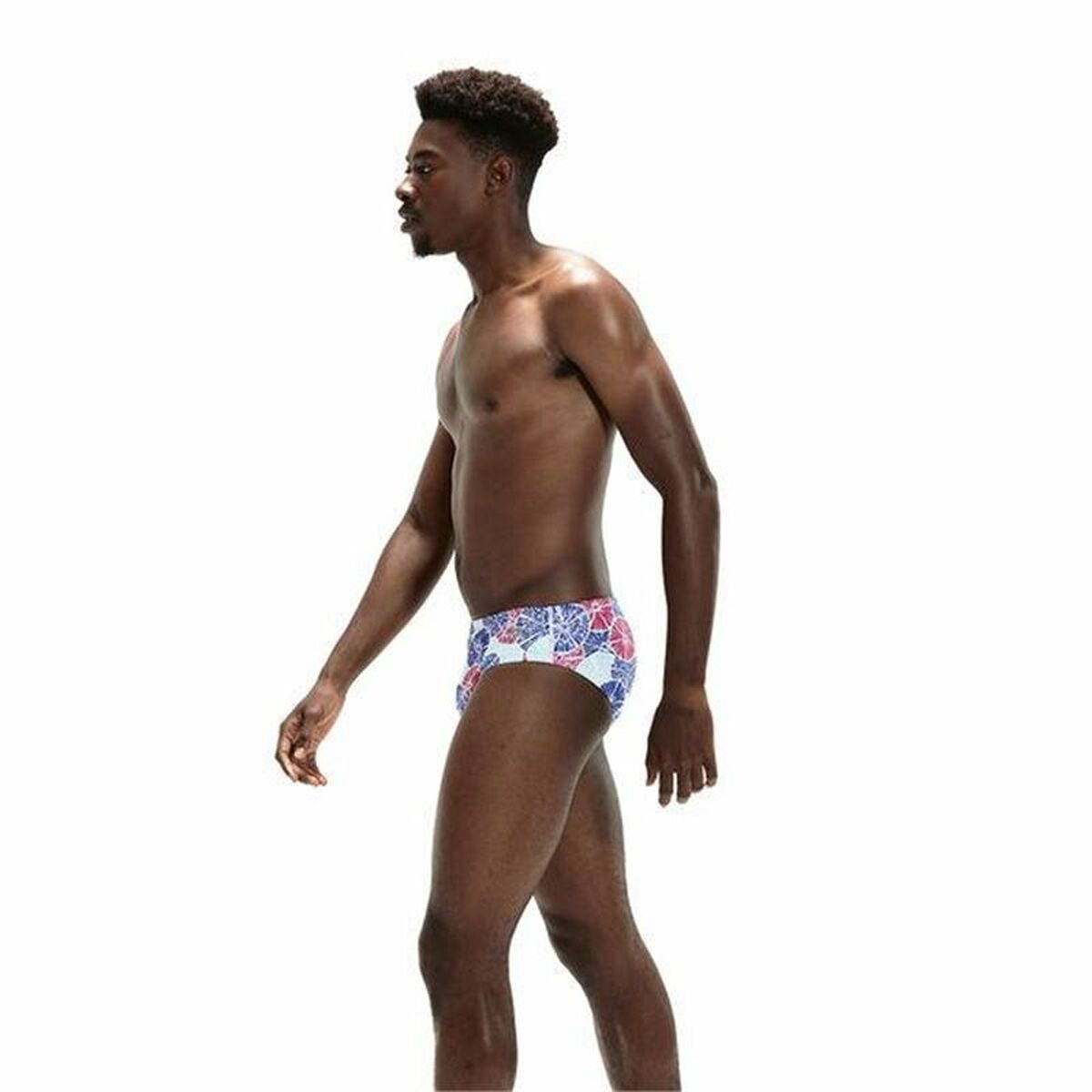 Costume da bagno maschile Speedo Allover Brief Blu-3