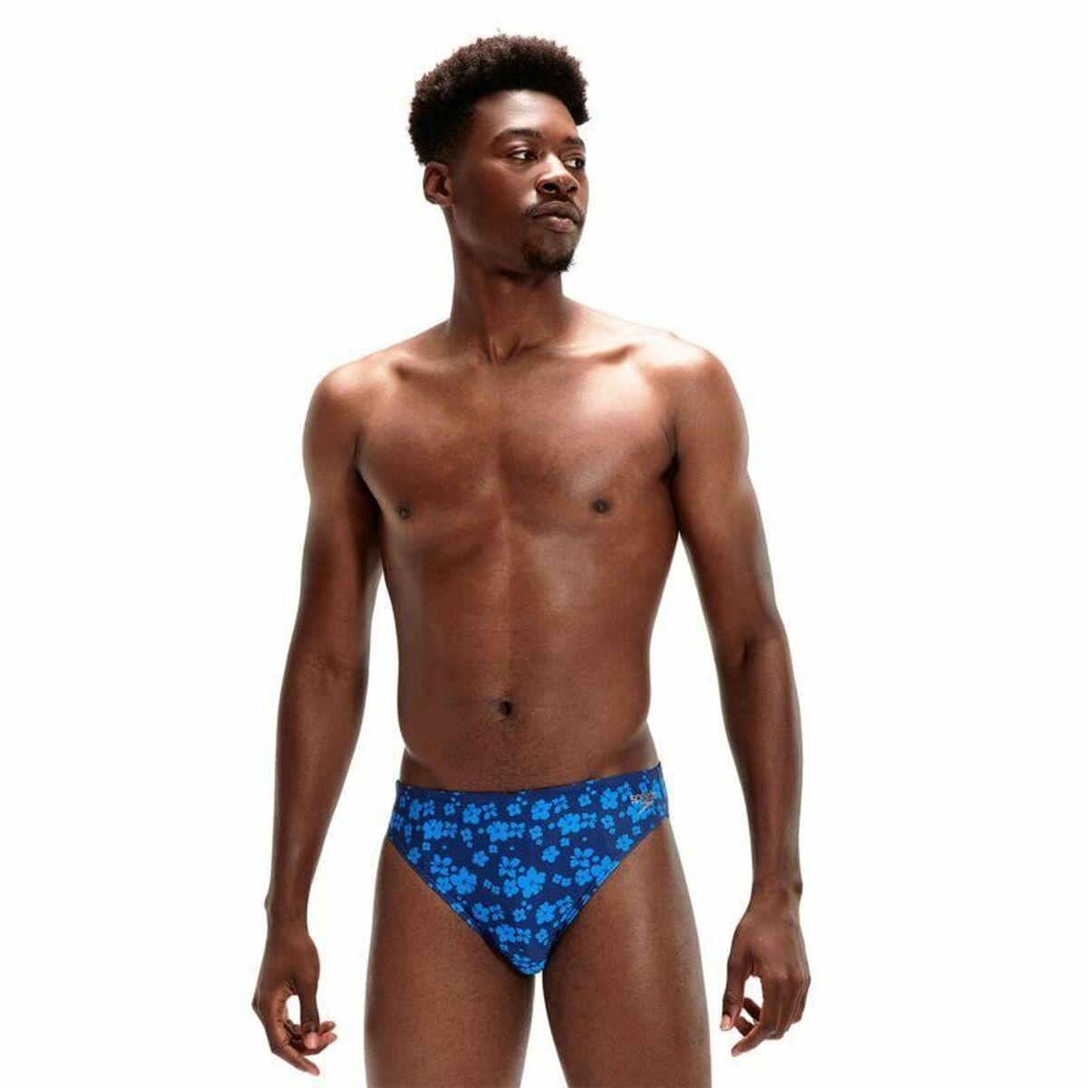 Costume da bagno maschile Speedo Allover Brief Blu-3