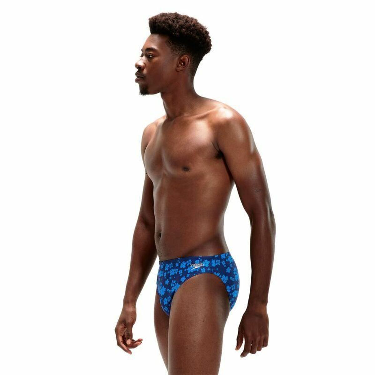 Costume da bagno maschile Speedo Allover Brief Blu-4