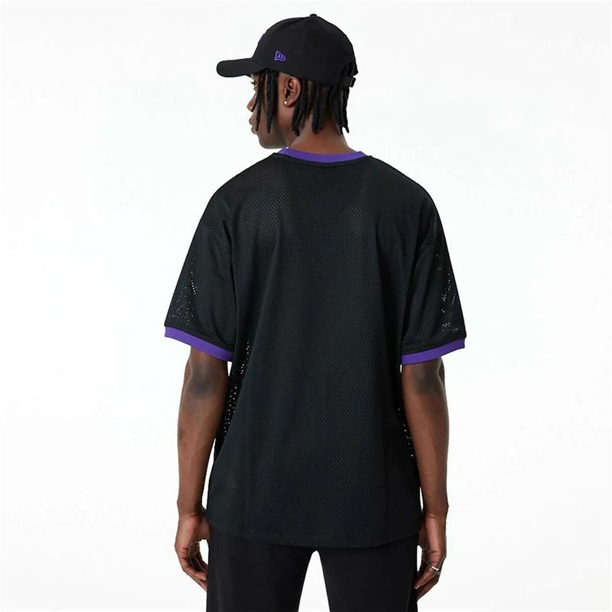 New Era Mesh LA Lakers Basketball Jersey Black-2