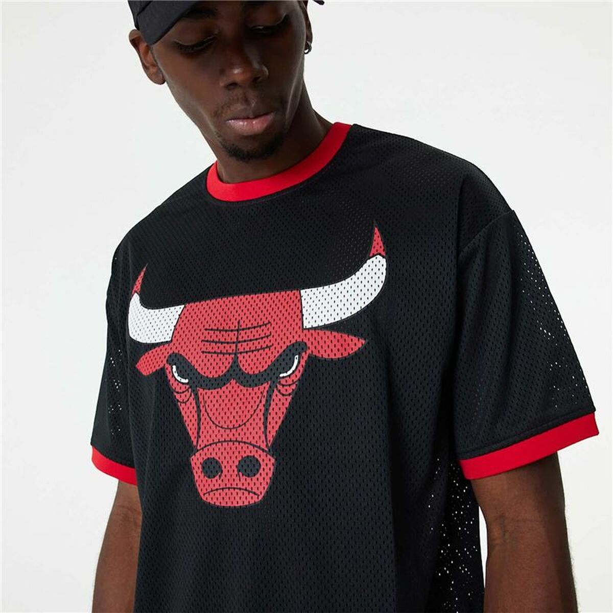Баскетбольная футболка New Era NBA Mesh Chicago Bulls Чёрный-3