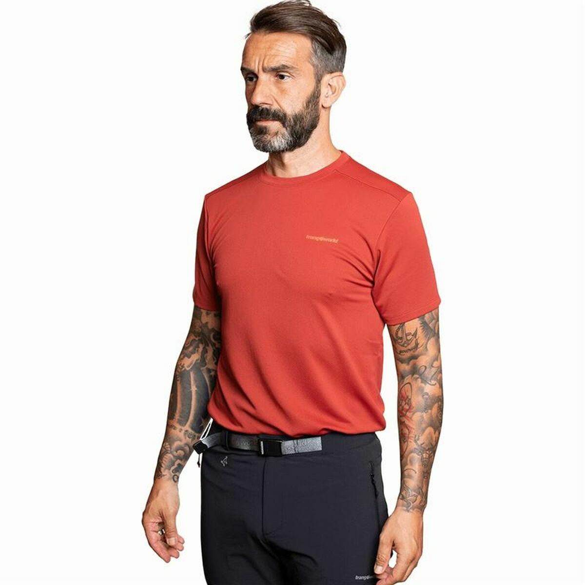 Men's Trangoworld Over Short Sleeve T-Shirt Red-2