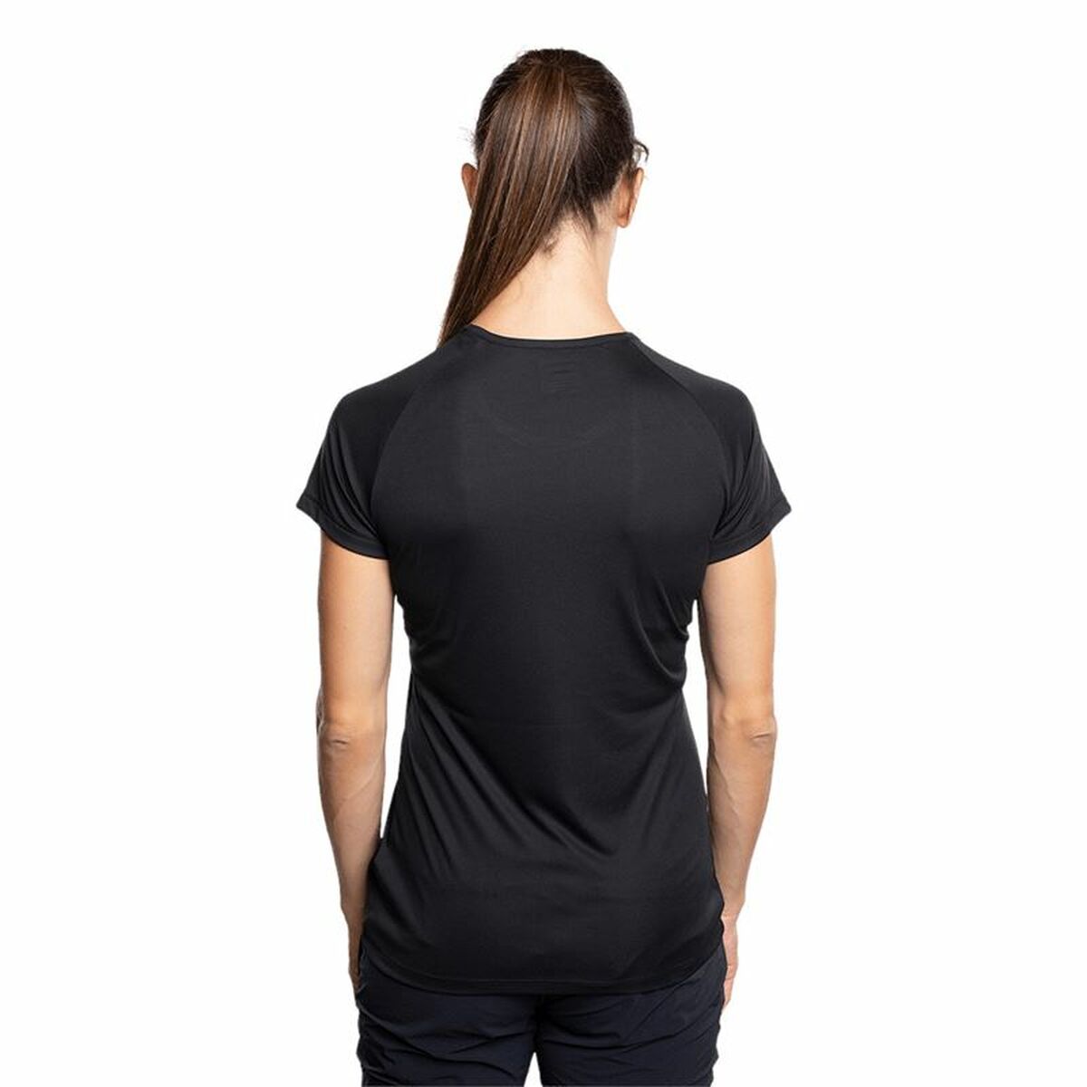 Women's Trangoworld Chovas Mount Black Short Sleeve T-Shirt-7