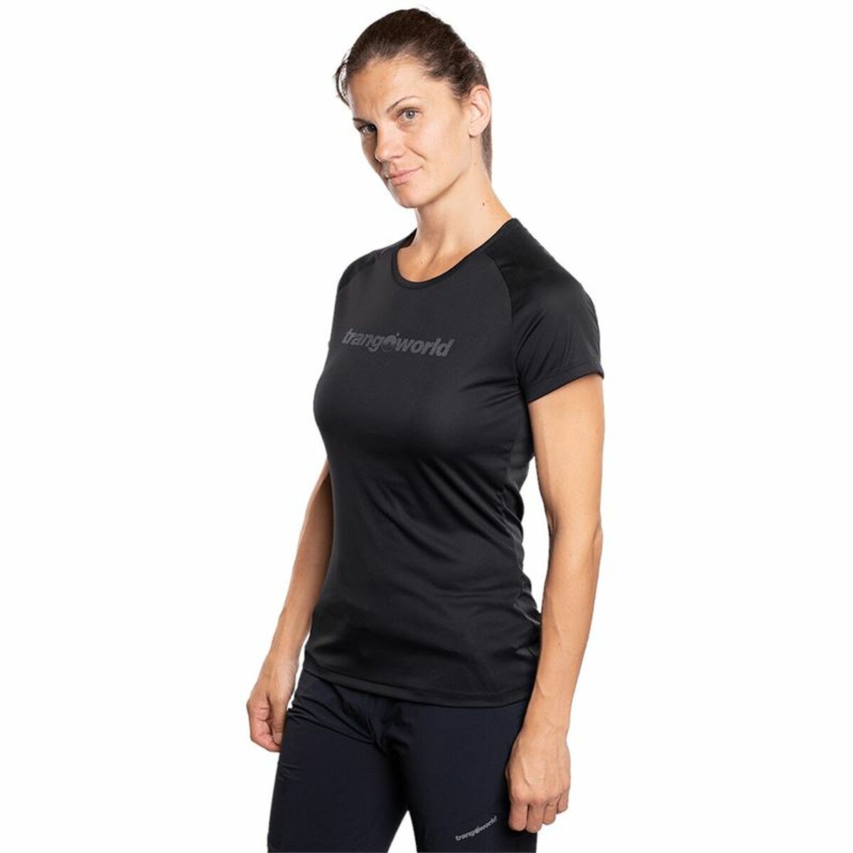 Women's Trangoworld Chovas Mount Black Short Sleeve T-Shirt-8