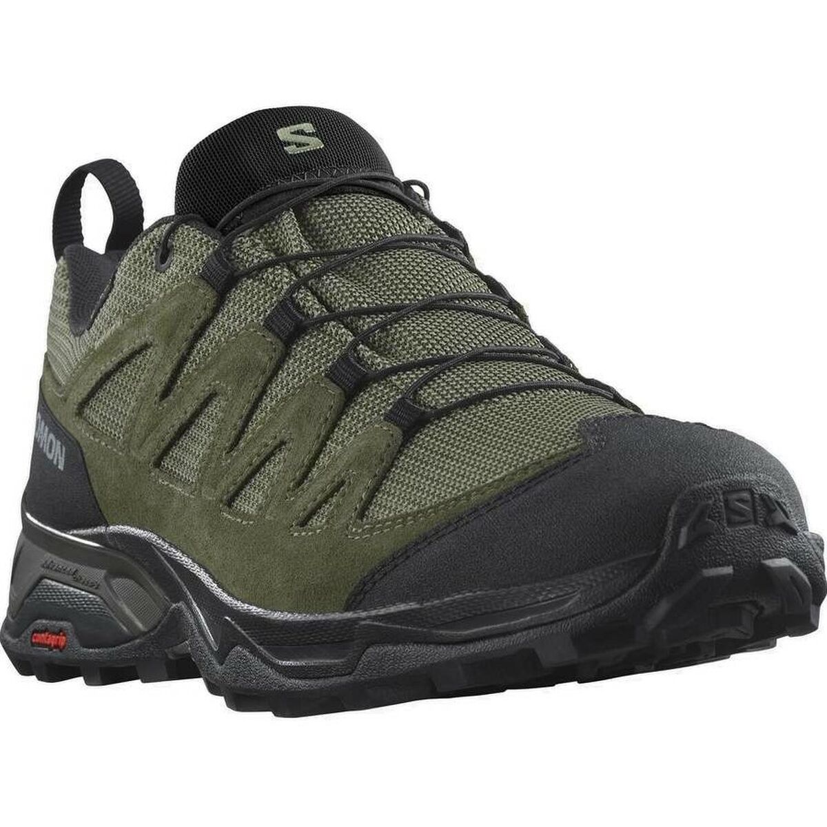 Laufschuhe für Erwachsene Salomon X Ward Schwarz Grün GORE-TEX Leder Berg-2