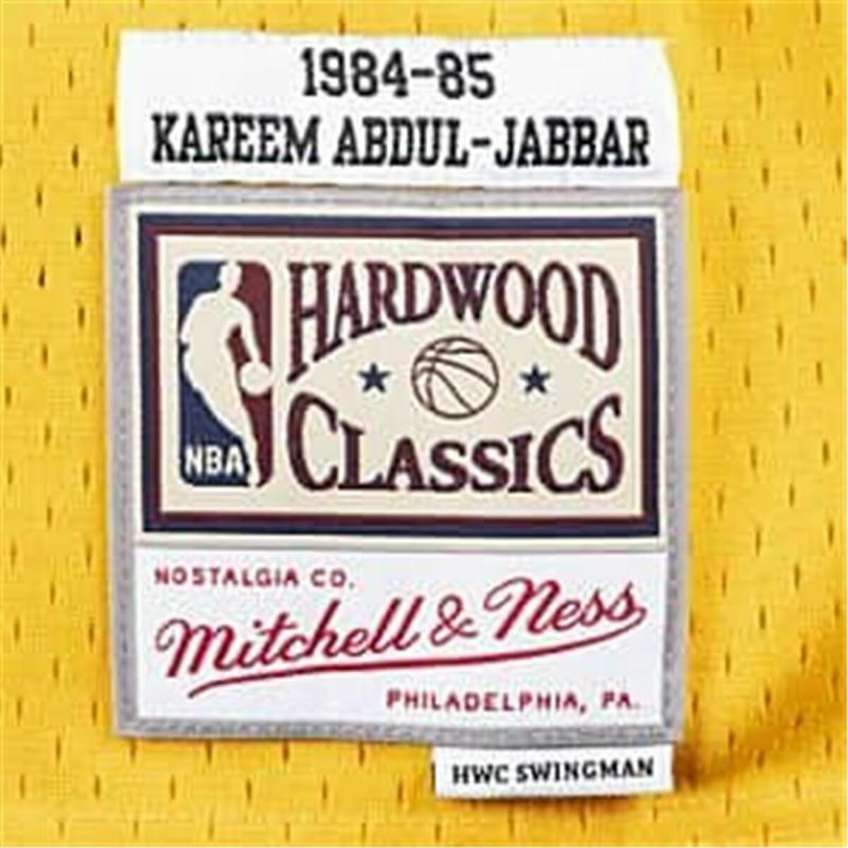 Mitchell & Ness Los Angeles Lakers Basketball Jersey 1984-85 Nº33 Kareem Abdul-Jabbar Yellow-4