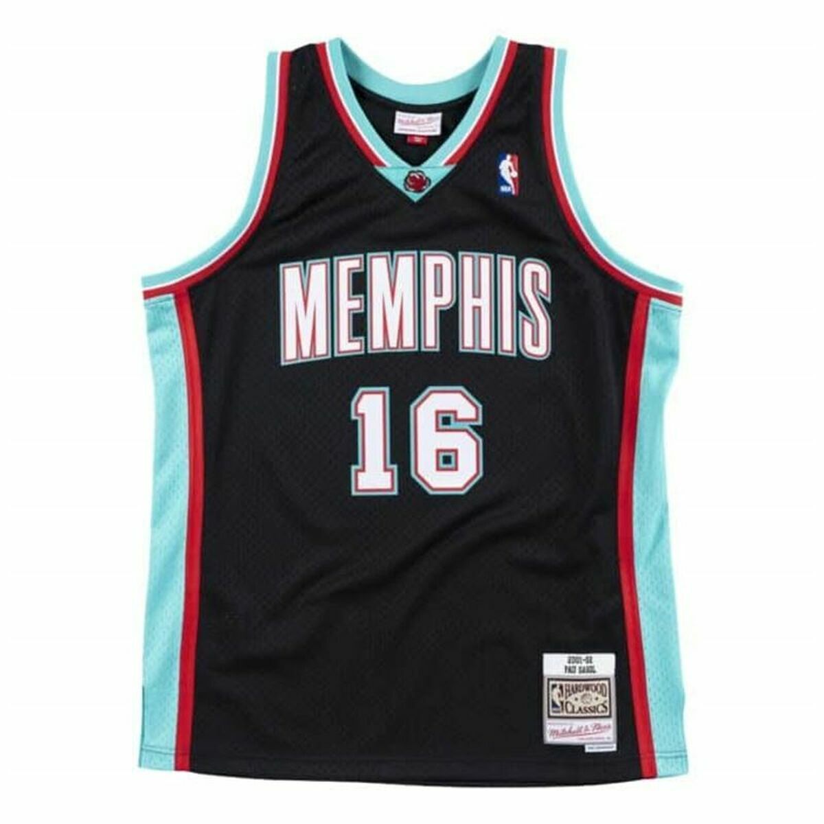 Баскетбольная футболка Mitchell & Ness Memphis Grizzlies 2001-02 Nº16 Pau Gasol Чёрный-2