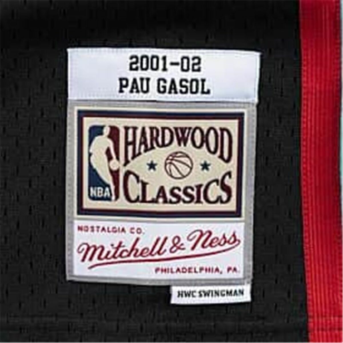 Баскетбольная футболка Mitchell & Ness Memphis Grizzlies 2001-02 Nº16 Pau Gasol Чёрный-4