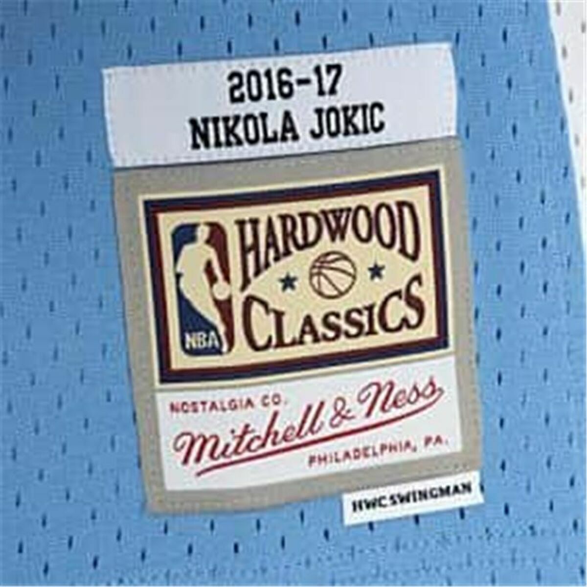 Баскетбольная футболка Mitchell & Ness Denver Nuggets 2016-17 Nikola Jokic Nº15 Аквамарин-5