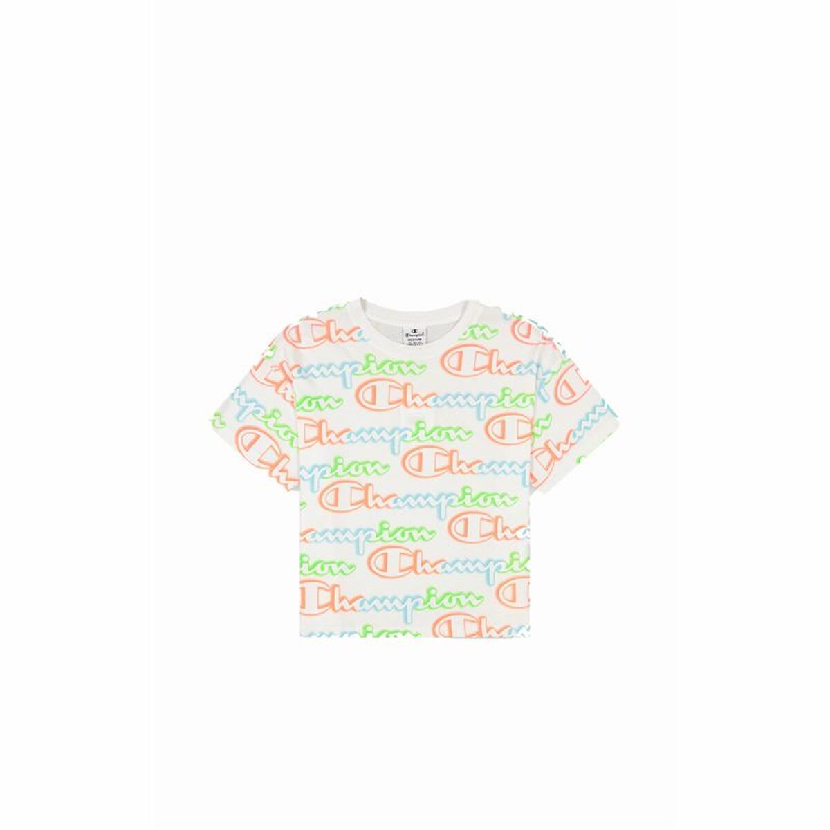 Футболка с коротким рукавом женская Champion Crewneck Croptop Белый-2