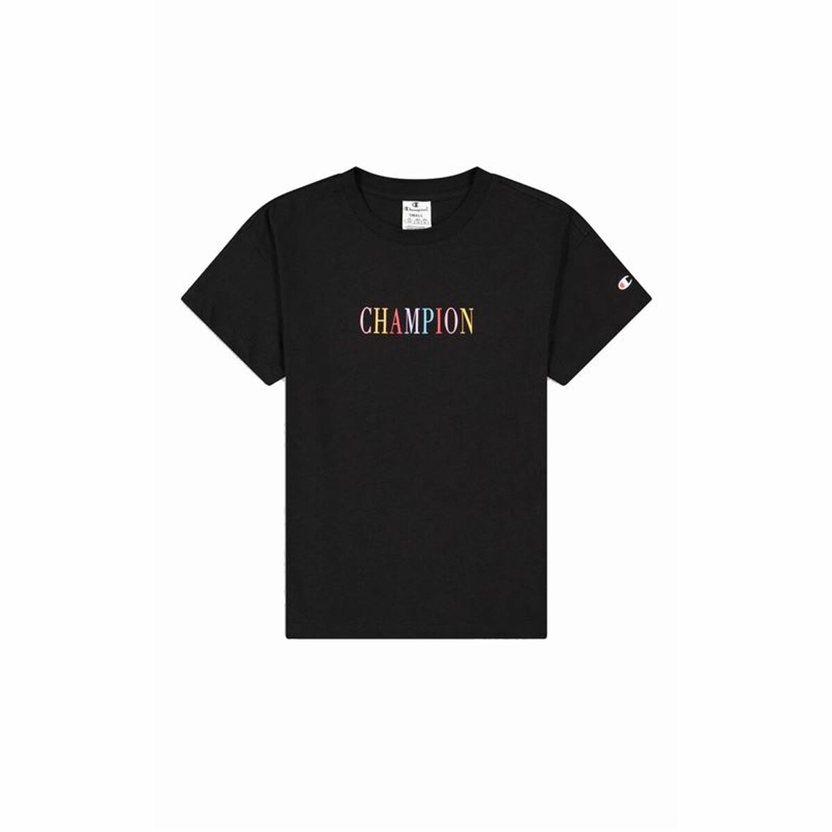 短袖女子Champion Crewneck Croptop Black-6