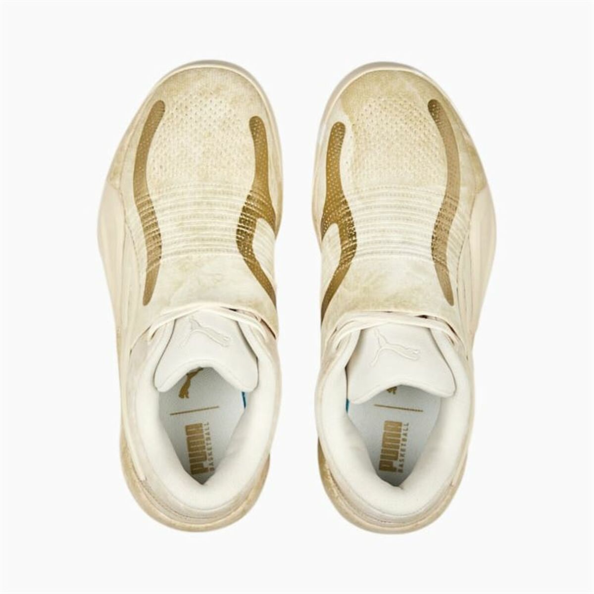 Баскетбольные кроссовки для взрослых Puma Rise NITRO Позолоченный Бежевый-4