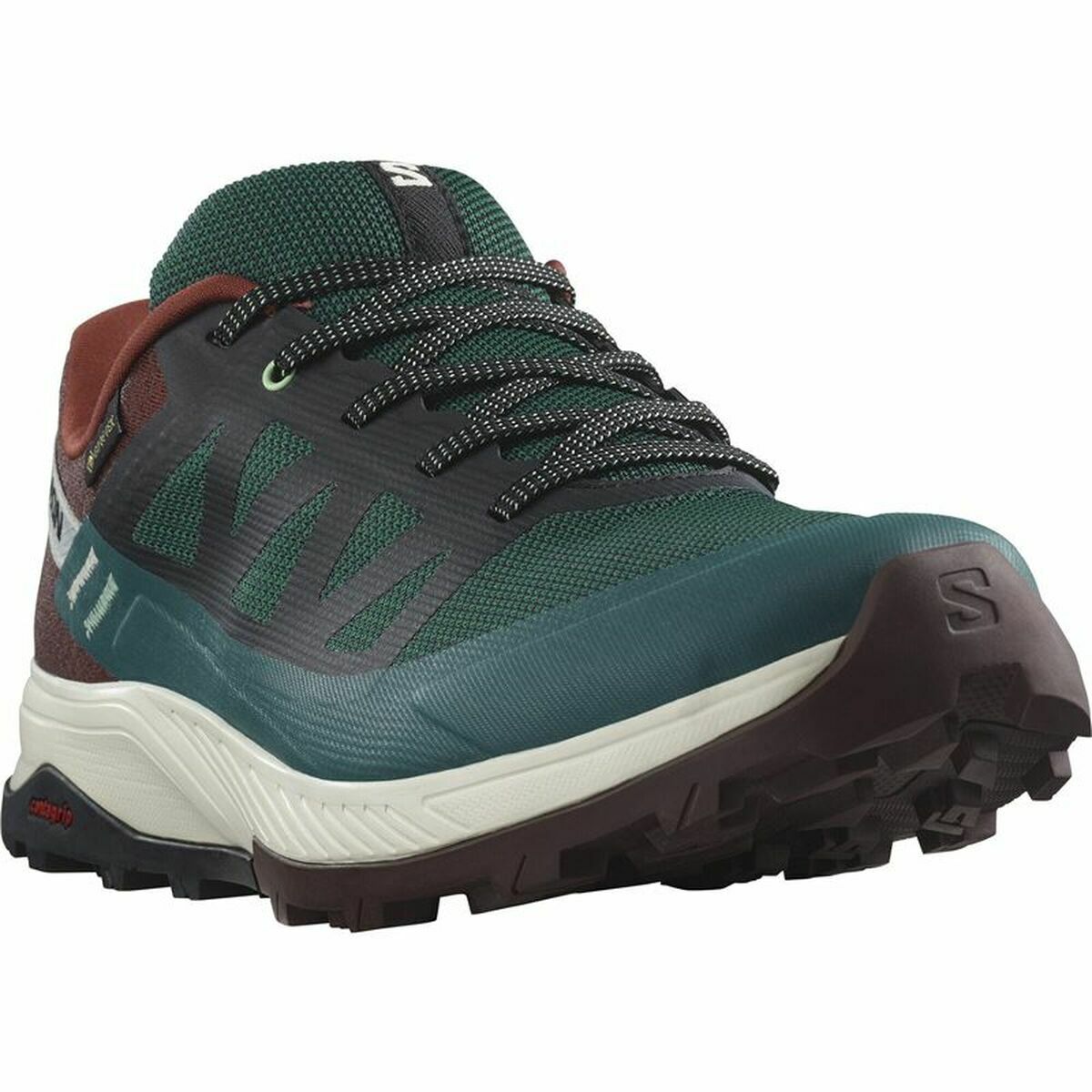 Adult Running Sneakers Salomon Outrise Burgundy Dark Green GORE-TEX Mountain-5