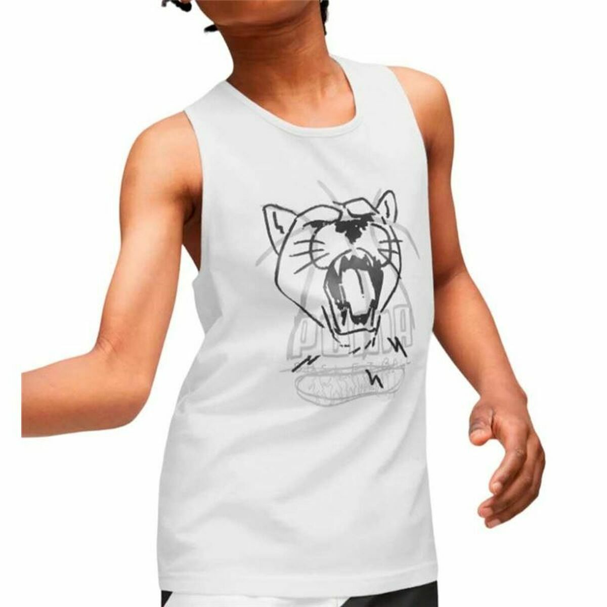 Camiseta de baloncesto Puma Tank B Blanca-5